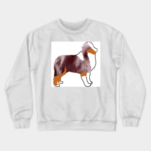 miniature american shepherd red merle silhouette Crewneck Sweatshirt